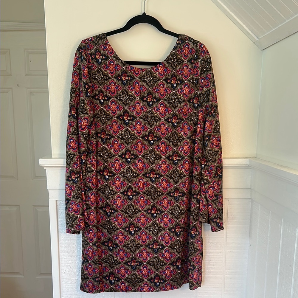 ModCloth Geometric Print Shift Dress size Medium Like New
